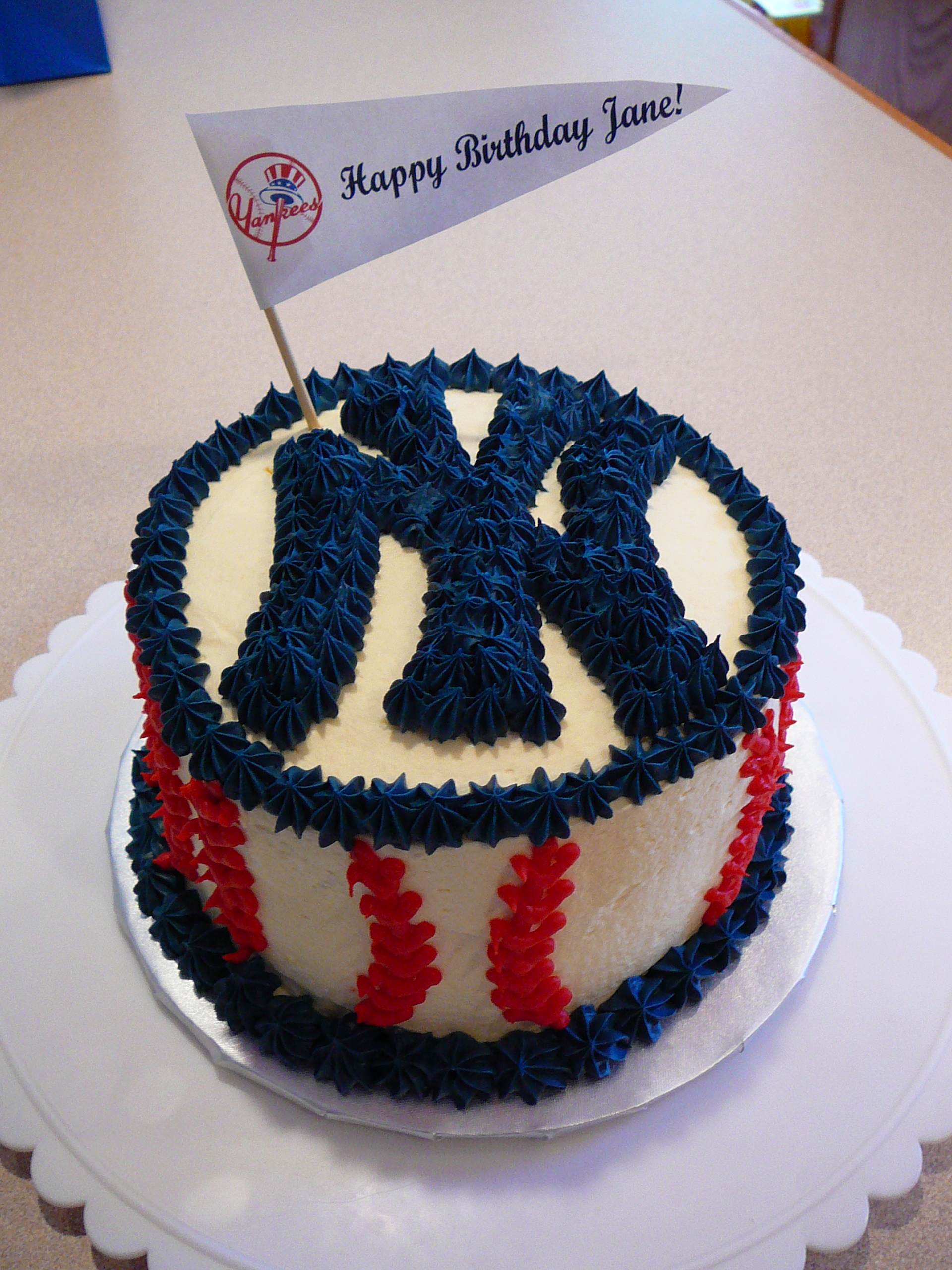 New York Yankees birthday cake I made for my friend (and crazy Yankees ...